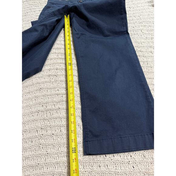 KOTN Chinos Wide Leg Pants Cropped Trousers Women's Size 4 Blue Stretch Cotton - Picture 4 of 10